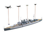 【B】1/700拼装模型 英国海军重巡洋舰