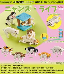 【B】400日元扭蛋 可动小手办 猫咪的生活 全5种 (1袋30个) 083203