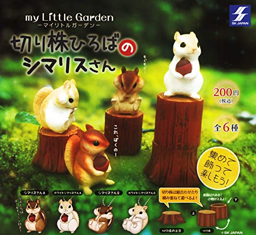 【A】再版 200日元扭蛋 挂件 树桩广场的花鼠们 全6种（1袋50个）512372ZB