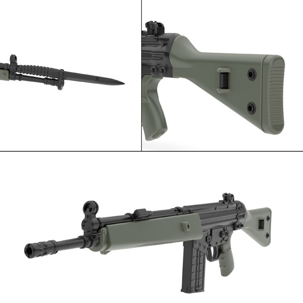 【B】拼装模型 Little Armory LA082 G3A3自动步枪 320609