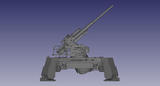 【B】1/72拼装机模 德国E-75 多脚型战车 莱茵金属128毫米FLAK40高炮 470027