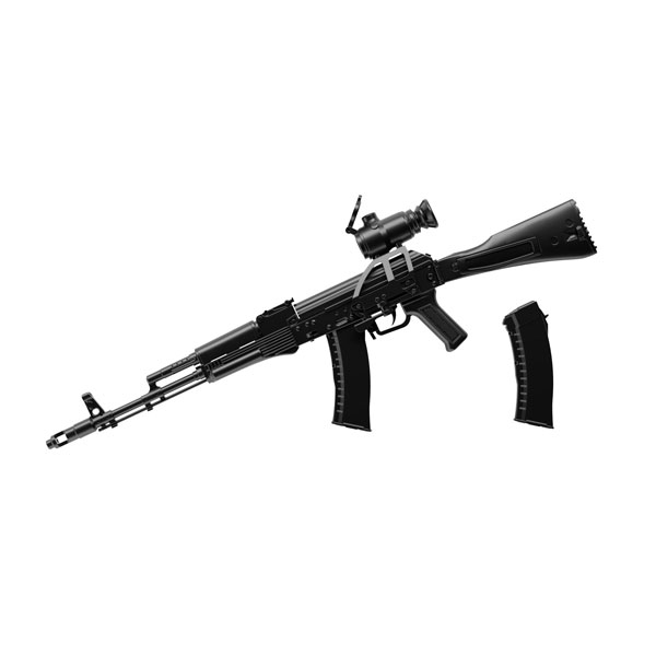 【A】1/12拼装模型 LittleArmory &lt;LA060&gt; AK74M 突击步枪 307501