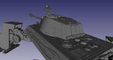 【B】再版 1/72拼装机模 德国E-75 多脚型战车 128mm战车炮 470010