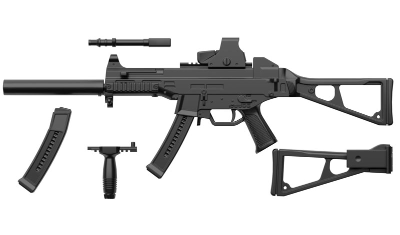 【B】1/12拼装模型 LittleArmory×少女前线 UMP9冲锋枪 314288