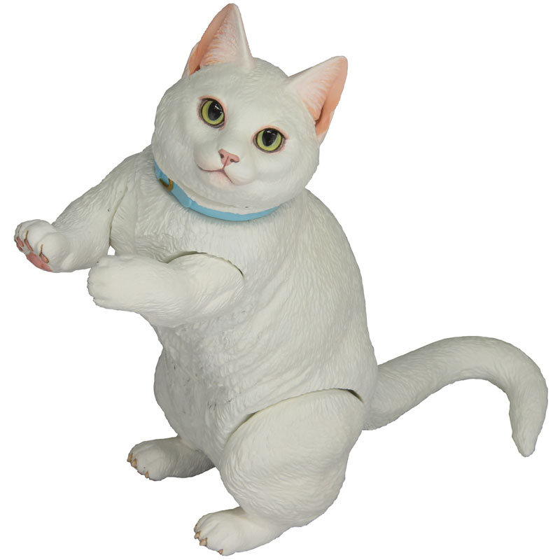 【A】可动手办 SOFUBI TOY BOX 生物模型 曼赤肯猫 白色 003331