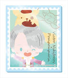 【B】盒蛋 冰上的尤里×Sanrio 邮票风亚克力徽章 全6种 703219